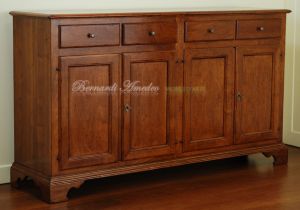 Credenza classica in legno massello di noce 4 ante da 180 cm